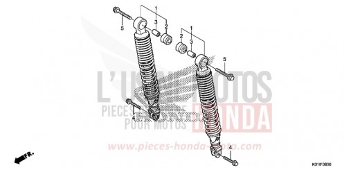 KISSEN, HINTEN SH125ADE de 2014
